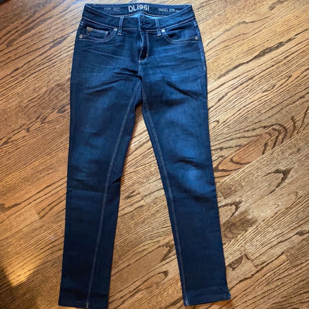DL 1961-dark wash skinny jeans